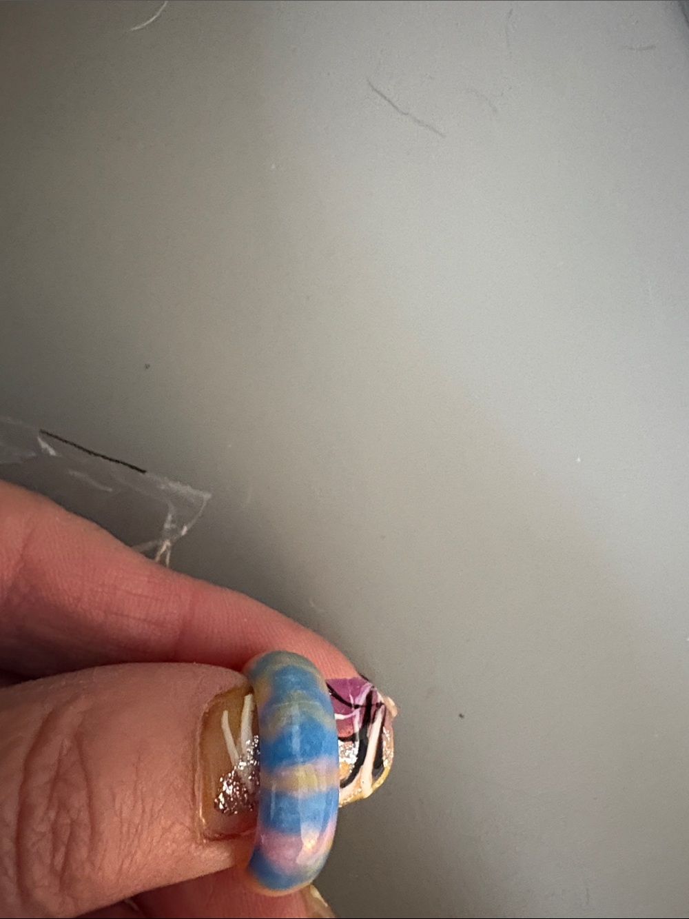 Colorful Gradient Resin Ring - Size 8 - Picture 5 of 6